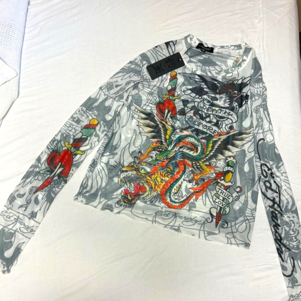 Ed Hardy Mesh Top